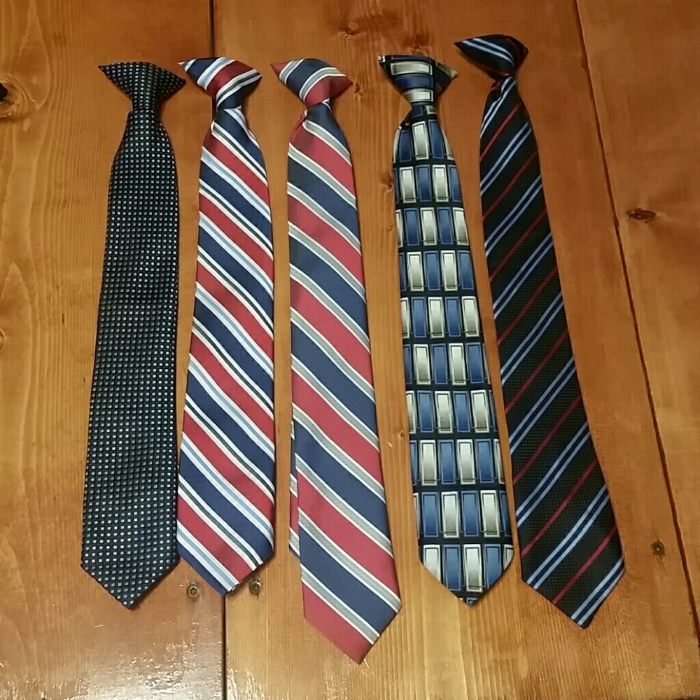 **SOLD**Bundle 5 Clip-On Children's Ties